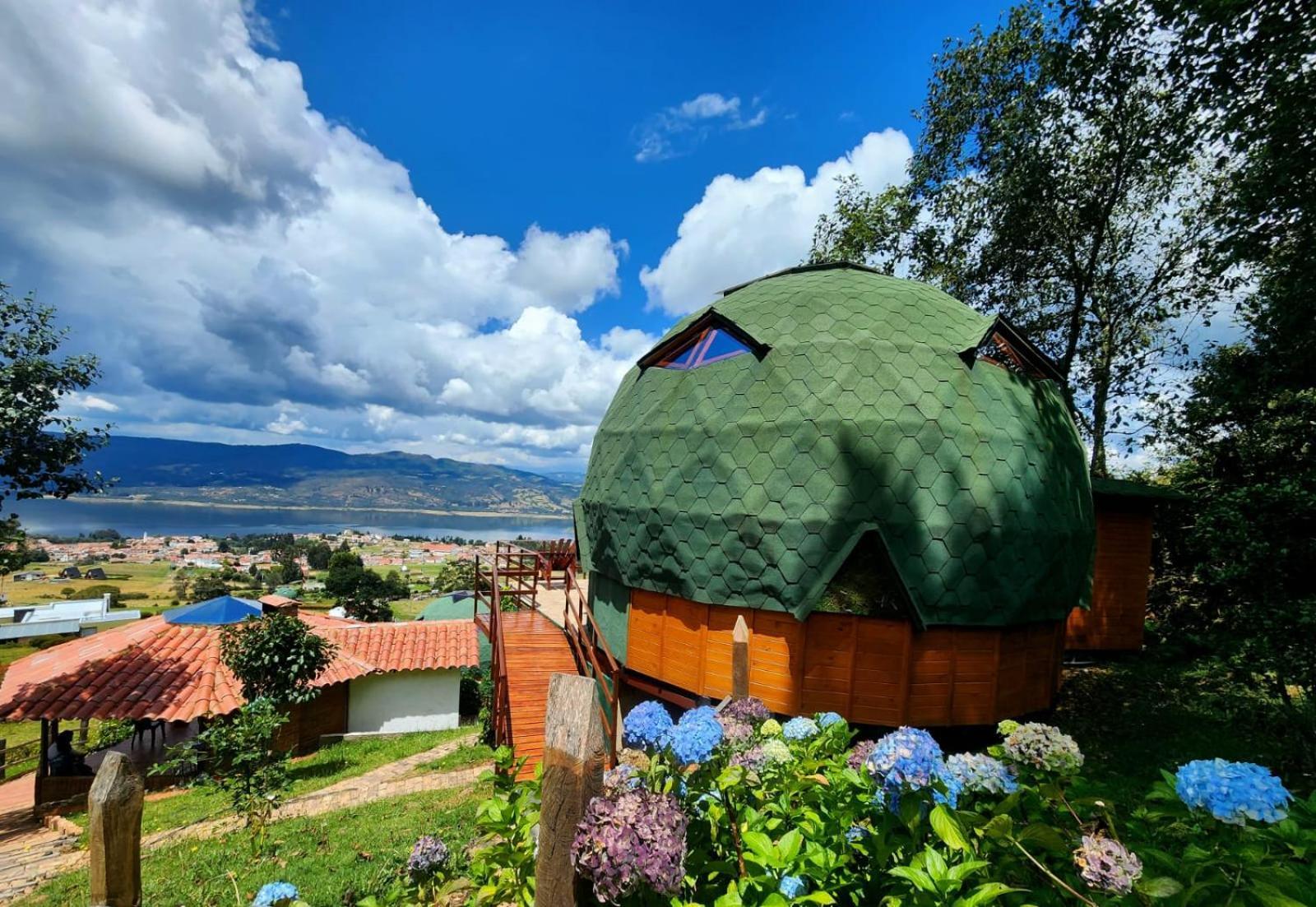 Hotel Glamping Sede Campestre Mirador De Pueblo Viejo Guatavita Exterior foto