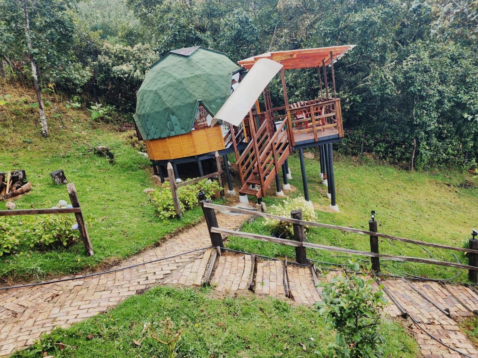 Hotel Glamping Sede Campestre Mirador De Pueblo Viejo Guatavita Exterior foto